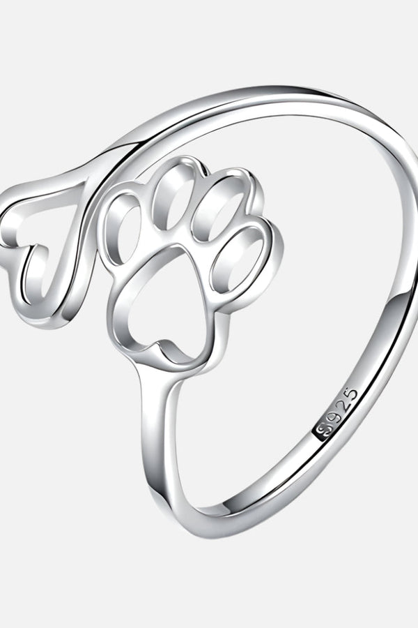 Artisan Paw and Heart Ring