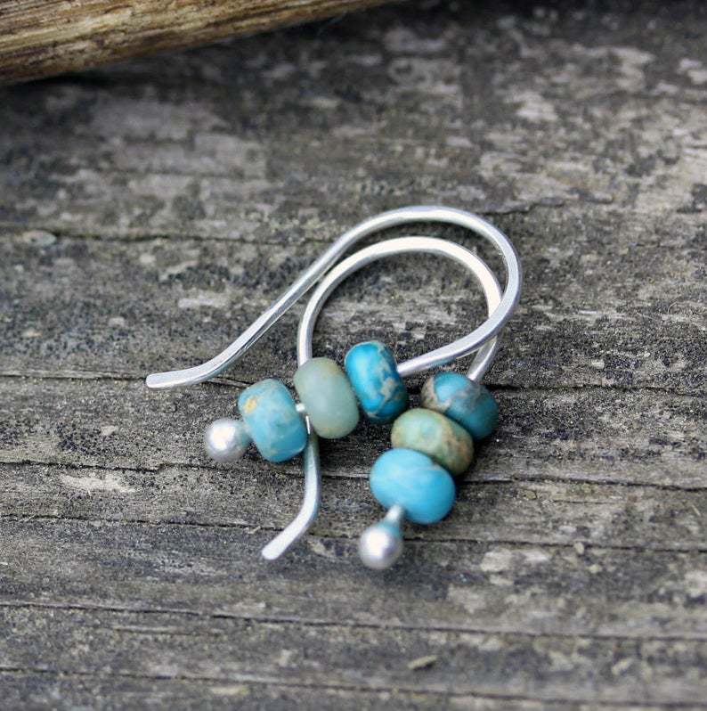 Turquoise Gemstone Beaded Earrings
