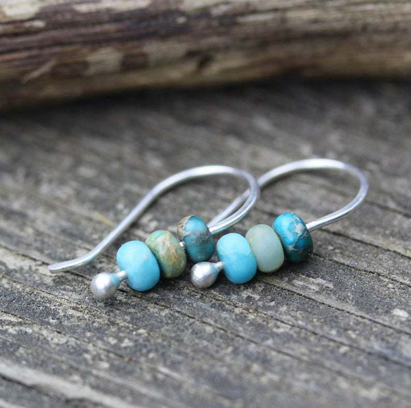 Turquoise Gemstone Beaded Earrings