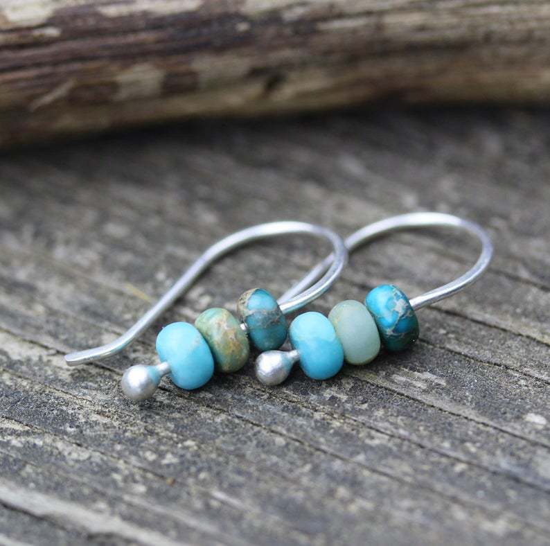 Turquoise Gemstone Beaded Earrings