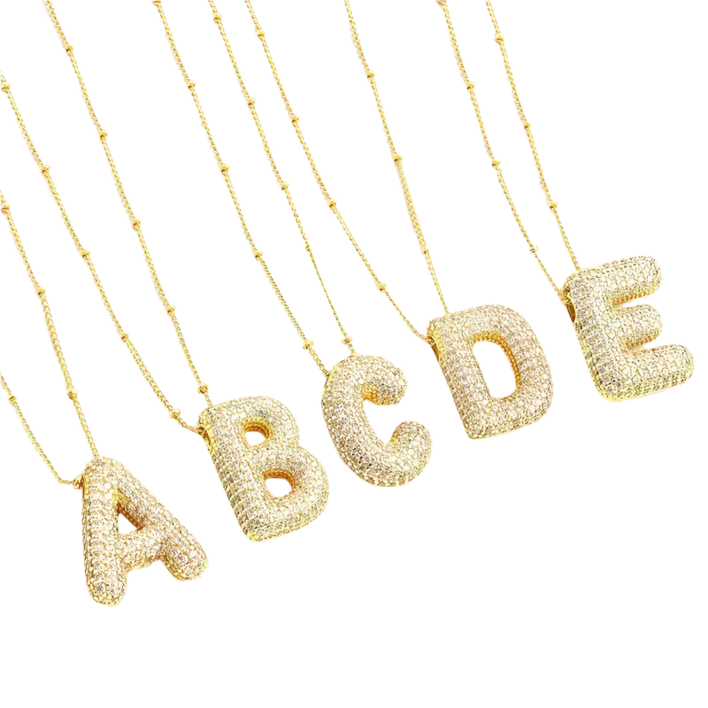 BubbleNote - Personalized Gold Initial Necklace