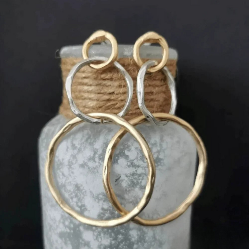 Celeste - Timeless Gold and Silver Earrings