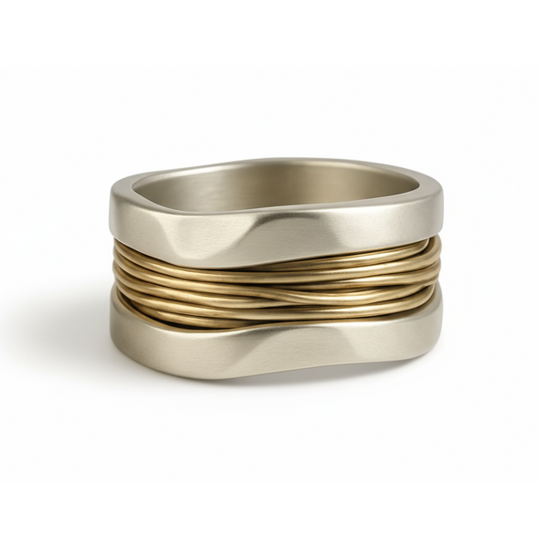 Sophia - Women's Silver and Gold Ring