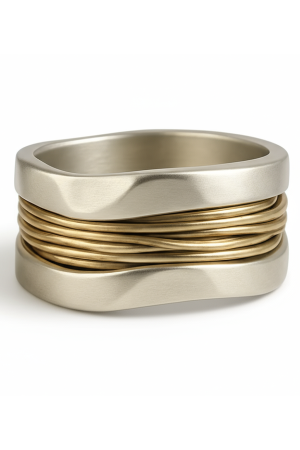 Sophia - Women's Silver and Gold Ring