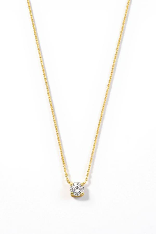 Clea - Moissanite Gold Necklace