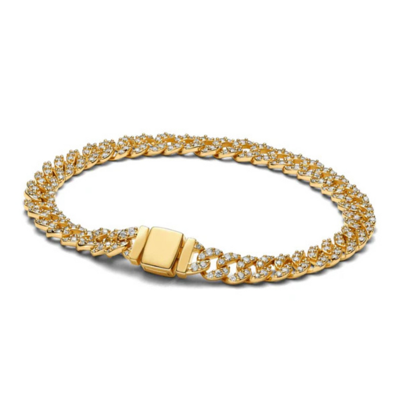 Cubo - Moissanite-Studded Gold Bracelet