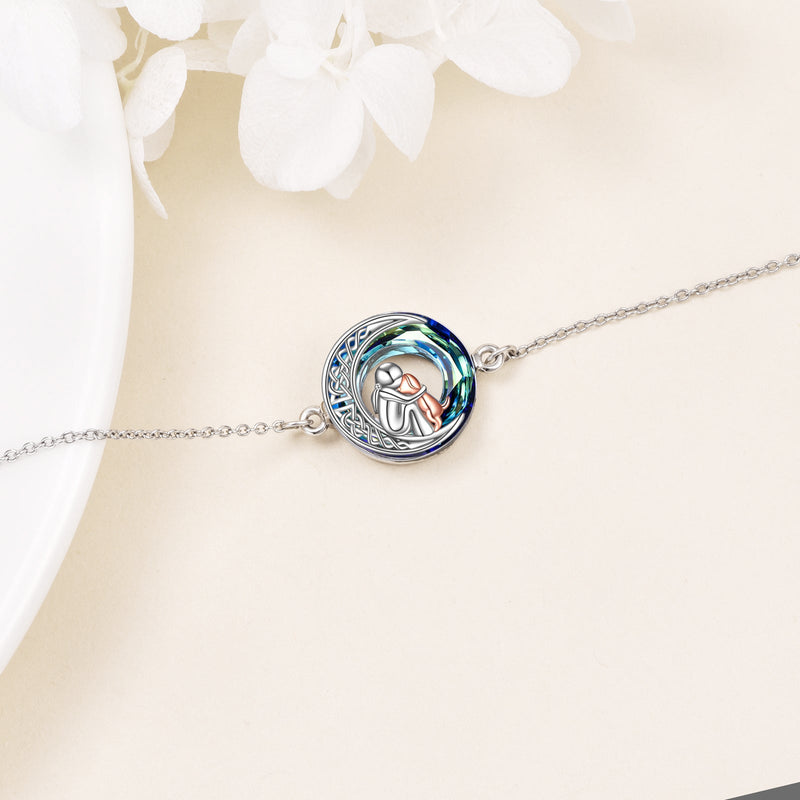 Adjustable Silver Dog Charm Bracelet for Pet Lovers