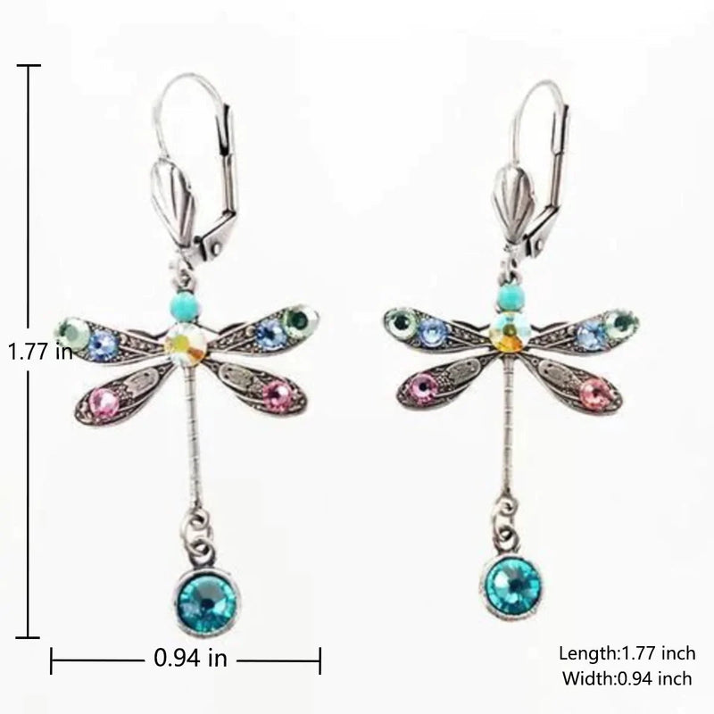 Exquisite Dragonfly Earrings with Intricate Carvings
