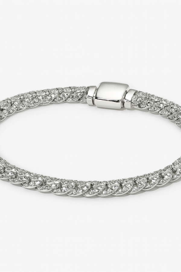 Cubo - Moissanite-Studded Gold Bracelet
