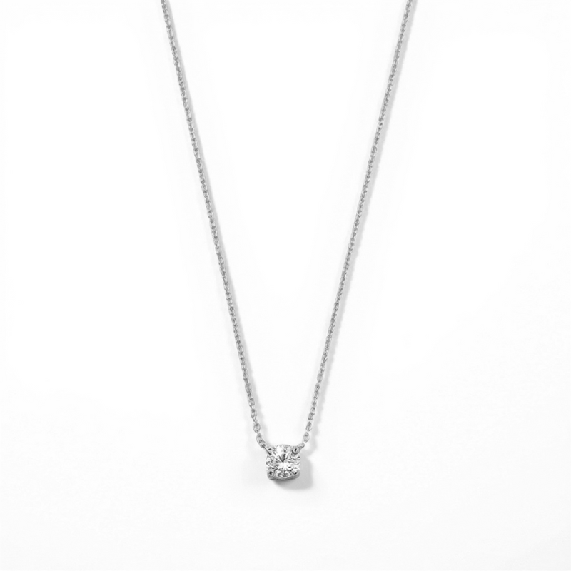 Clea - Moissanite Gold Necklace