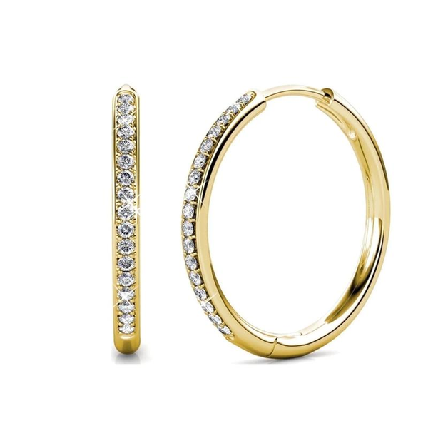 Sorel - Gold Pave Earrings with Elegant Design