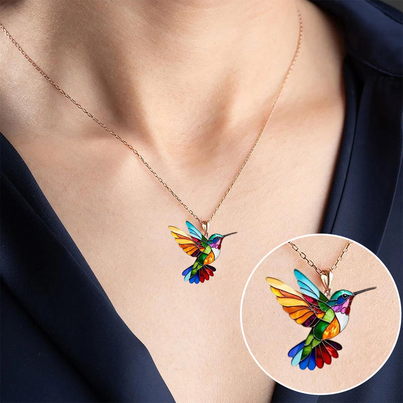 Stunning Hummingbird Necklace with Complimentary Earrings