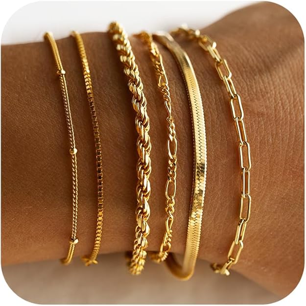 Vernetta - Collection of 16K Gold Bracelets