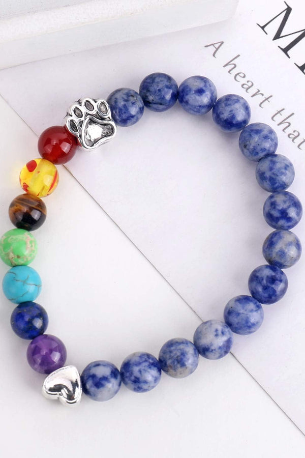 Rainbow Bridge Memorial Bracelet – 7 Chakra Bead Gift for Remembering Your Beloved Pet