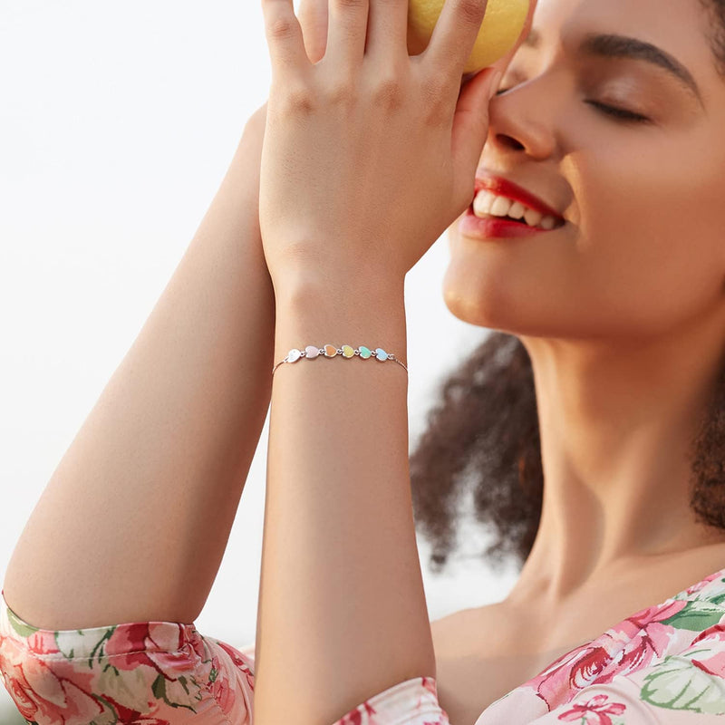 Adjustable Silver Paw Print Bracelet