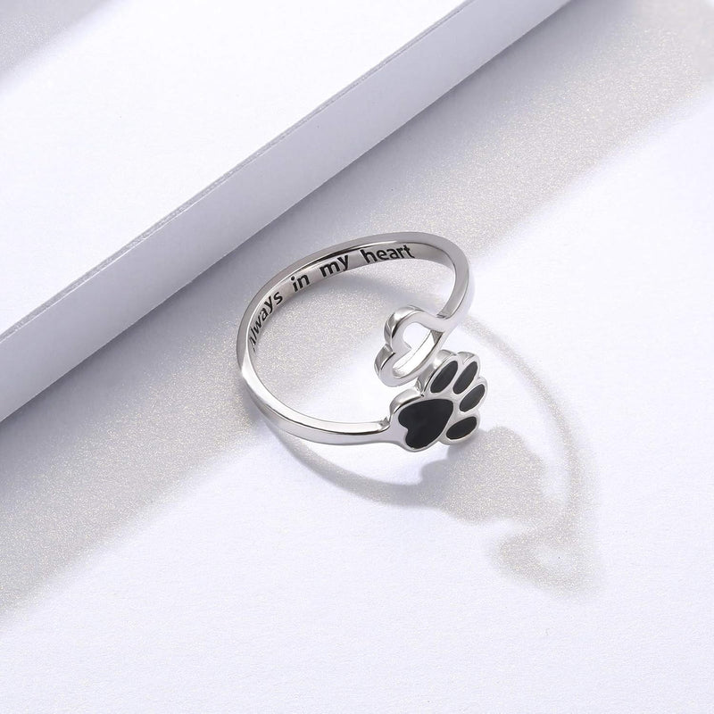 Artisan Paw and Heart Ring