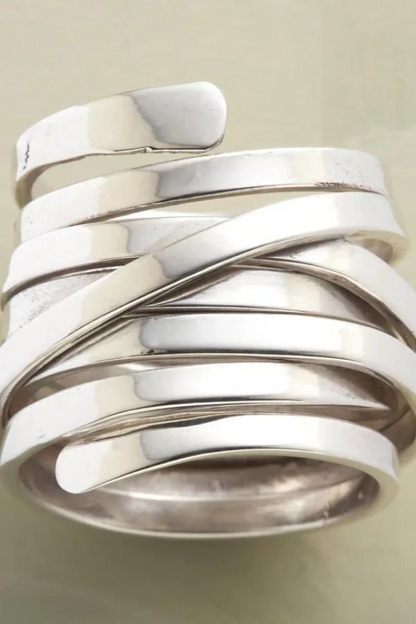 Apollo - Thick Silver Layered Ring