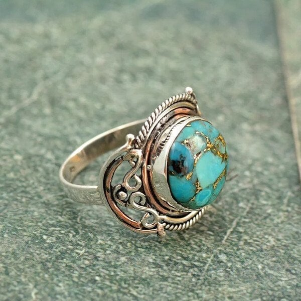 Bohemian Turquoise Statement Ring
