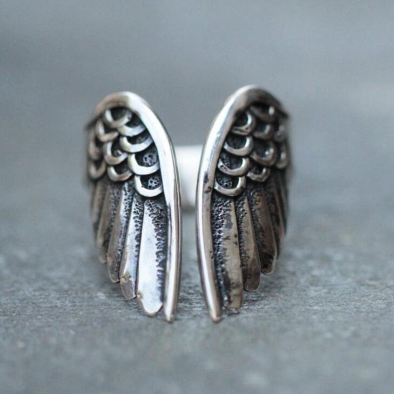 925 Silver Adjustable Angel Ring