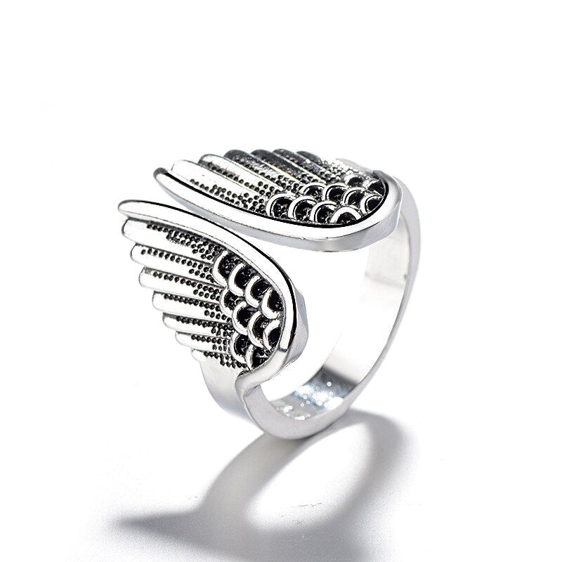 925 Silver Adjustable Angel Ring