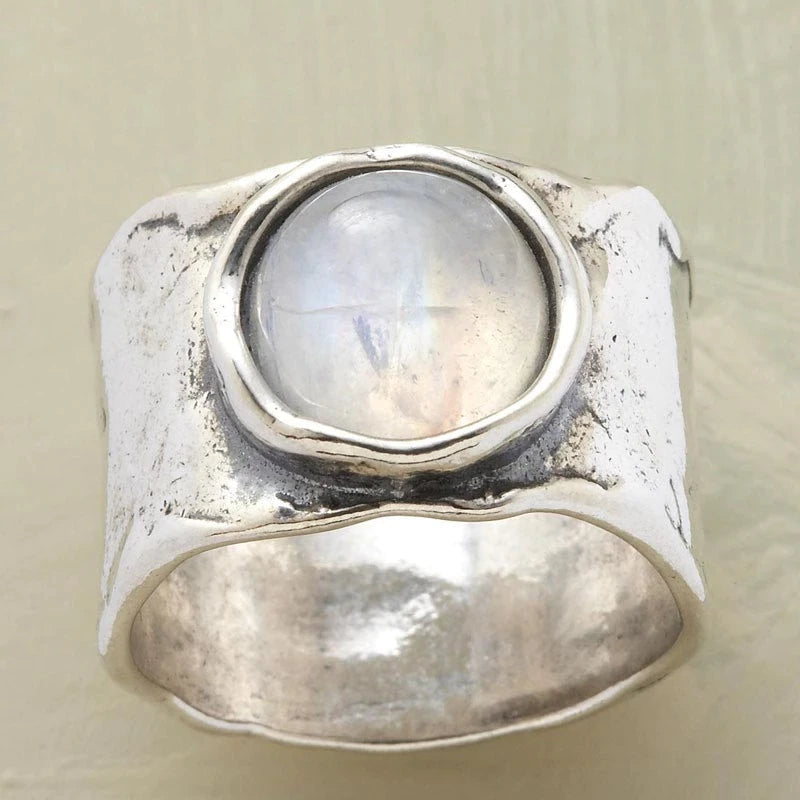 Moonstone Silver Ring