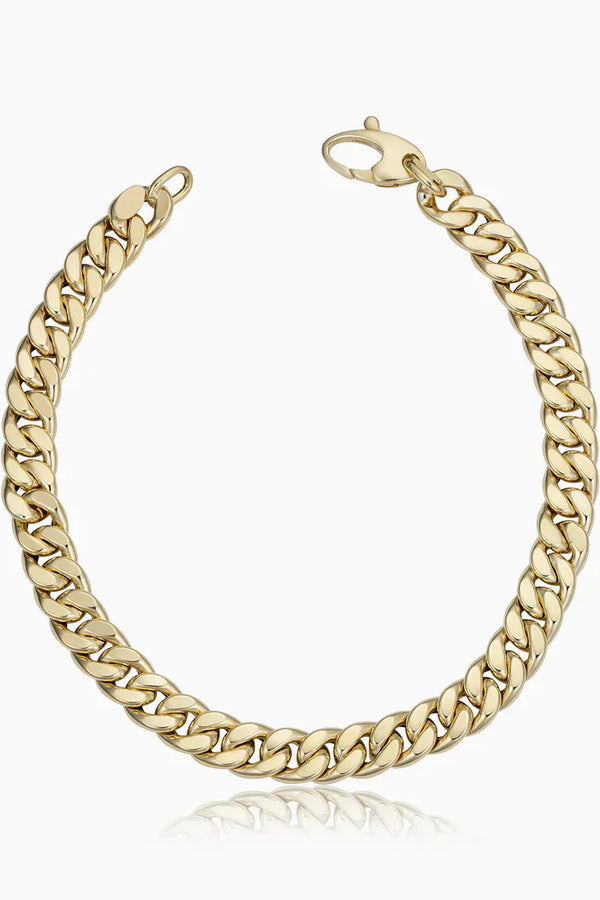 16K Gold Cuban Bracelet - Elegant Jewelry Piece