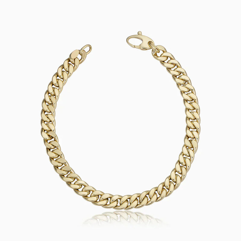 16K Gold Cuban Bracelet - Elegant Jewelry Piece