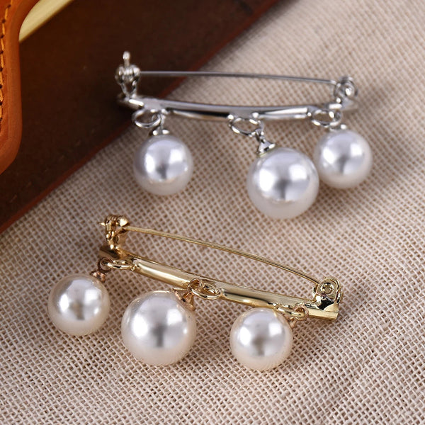 Classic Gold and Silver Vintage Pearl Brooch