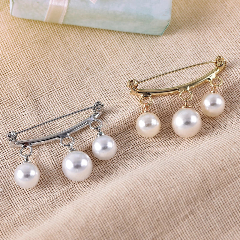Classic Gold and Silver Vintage Pearl Brooch