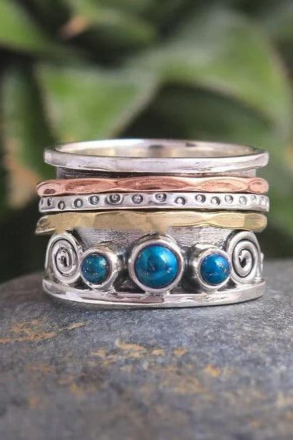 Boho Sapphire Meditation Ring