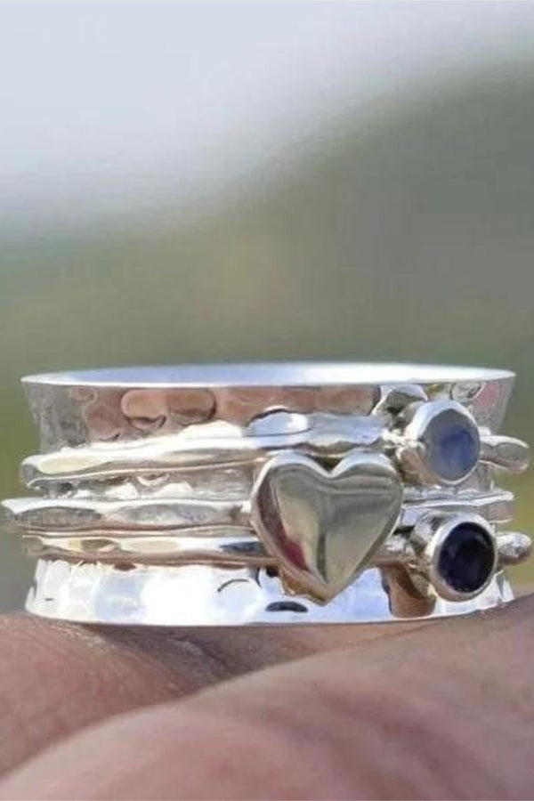 Heart-Shaped Spinner Ring