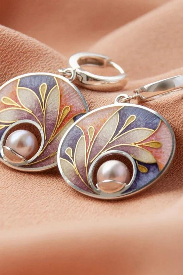 Pearl-Accented Acrylic Earrings