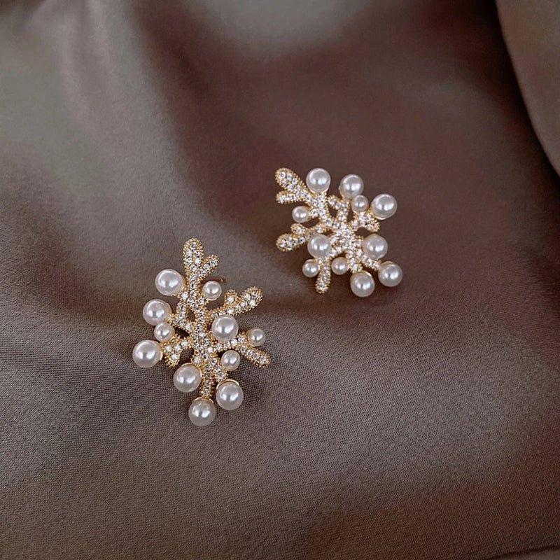 Coral Sea Pearl Earrings