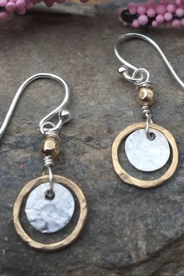 Retro Gold and Silver Earrings