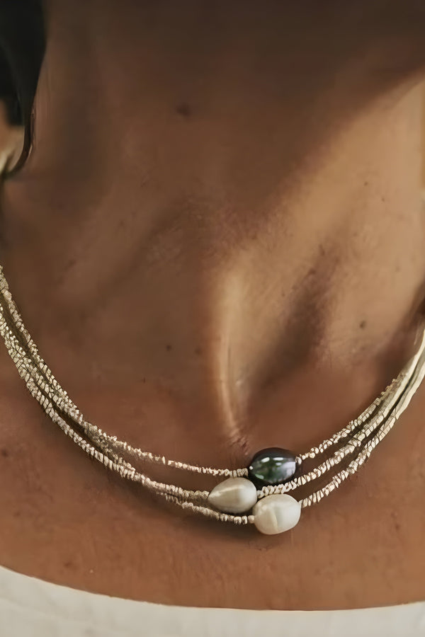 Classic Vintage Necklace Featuring Genuine Pearls