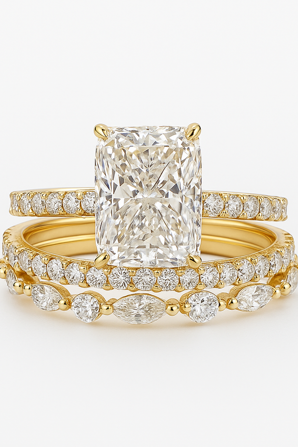 Jaily - Elegant 3-Piece Gold Wedding Set