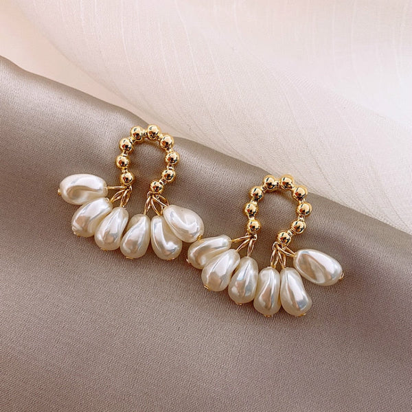 Elegant Baroque Pearl Drop Earrings