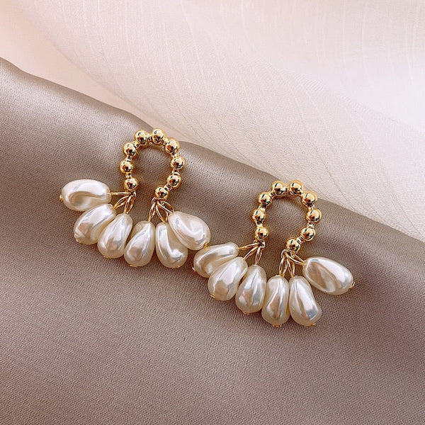Elegant Baroque Pearl Drop Earrings