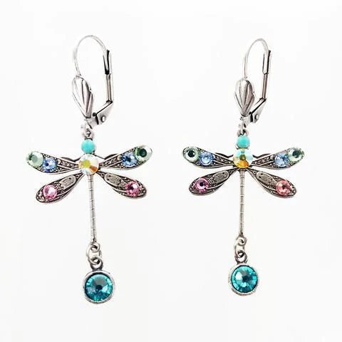 Exquisite Dragonfly Earrings with Intricate Carvings