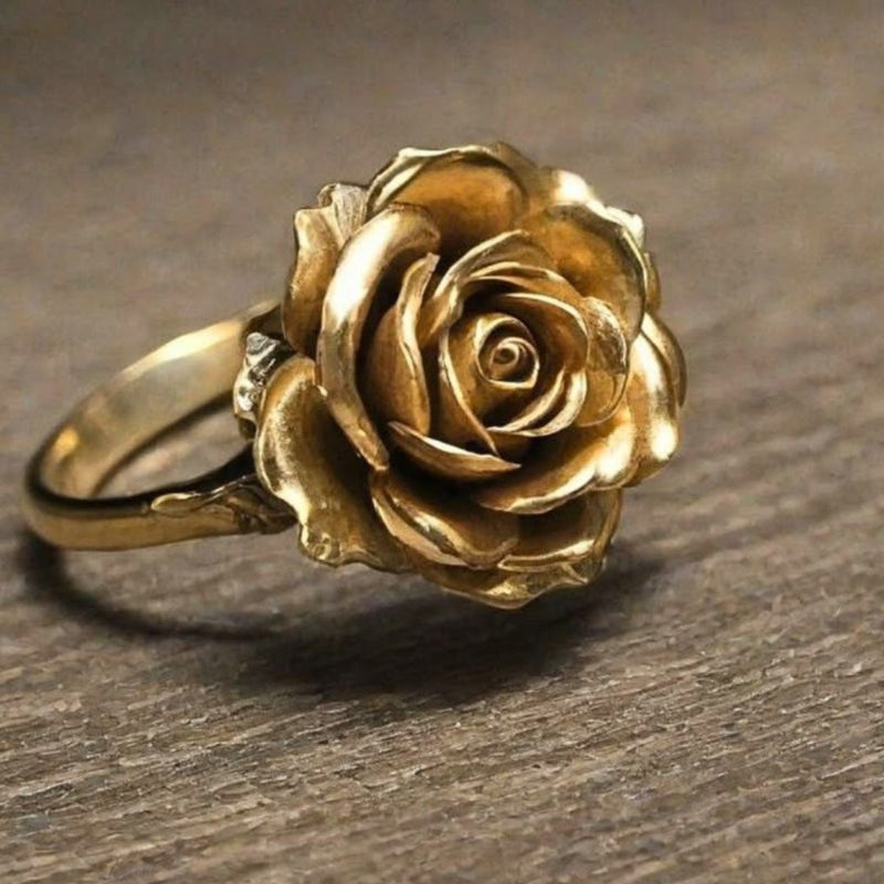 Golden Floral Ring
