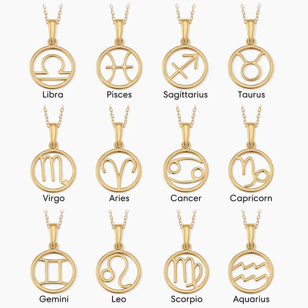 Zodia - Elegant Gold Zodiac Pendant Necklace
