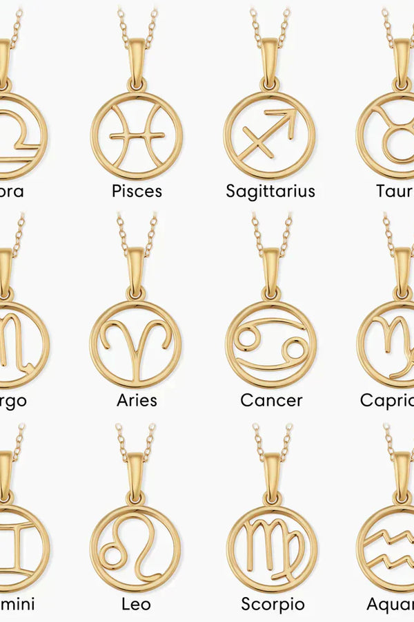 Zodia - Elegant Gold Zodiac Pendant Necklace