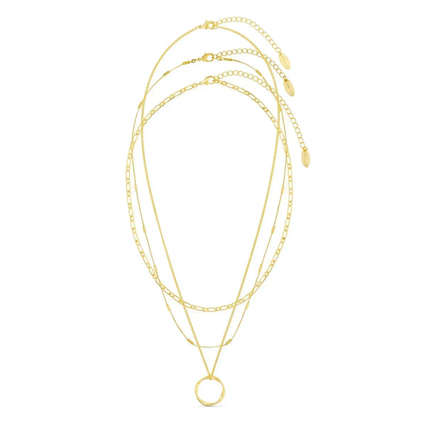Circa - 18-Carat Gold Necklace with Triple Open Circle Pendant