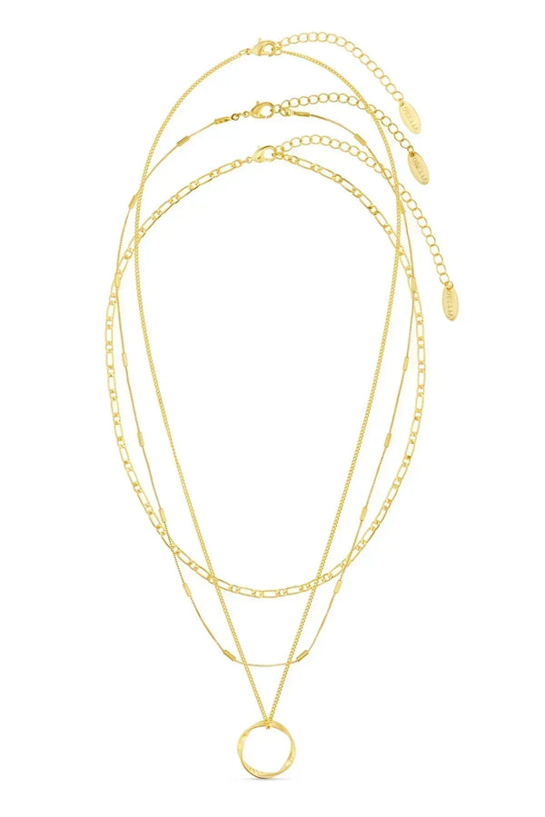 Circa - 18-Carat Gold Necklace with Triple Open Circle Pendant