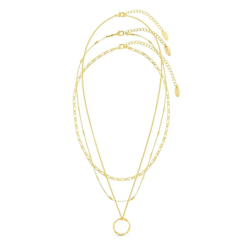 Circa - 18-Carat Gold Necklace with Triple Open Circle Pendant