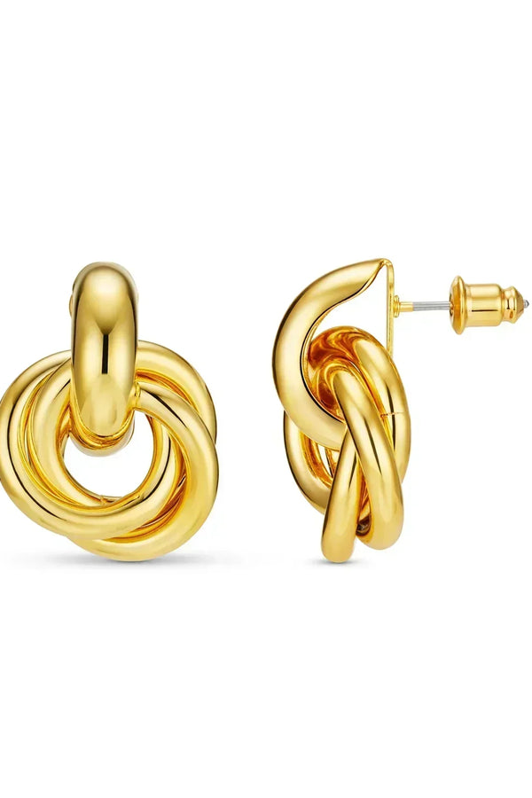 Interlock - Bold Gold Statement Earrings
