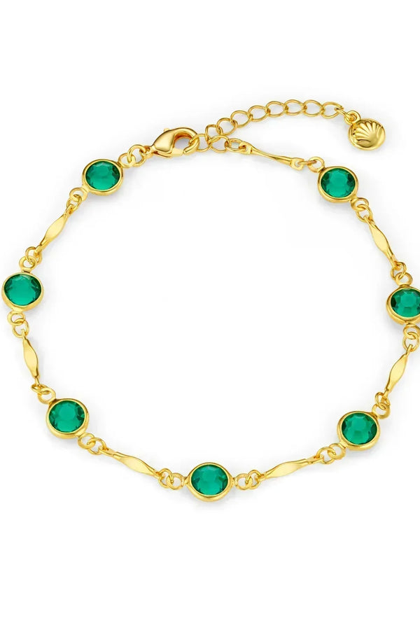 Emeralda - Chain-Linked Gold Bracelet