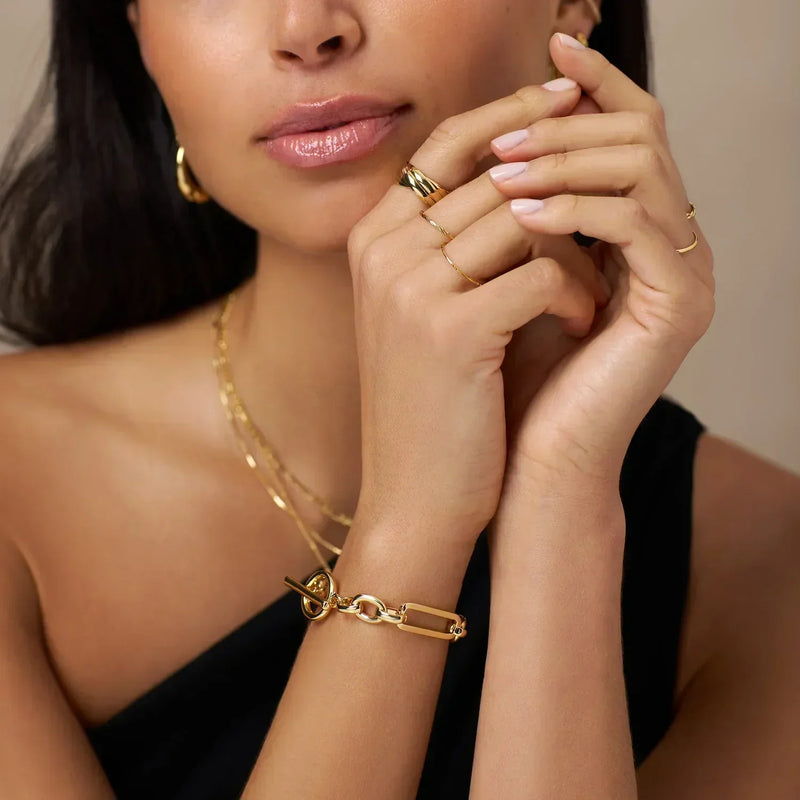 Gold T-Bar Bracelet by Link