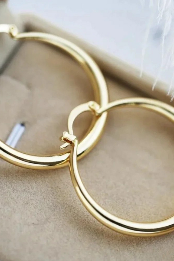 HoopLuxe - Elegant Gold Storage Earrings