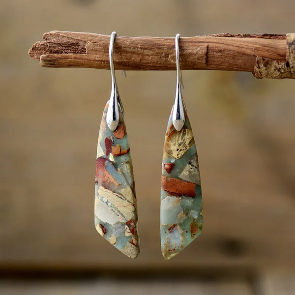 Retro Natural Stone Earrings